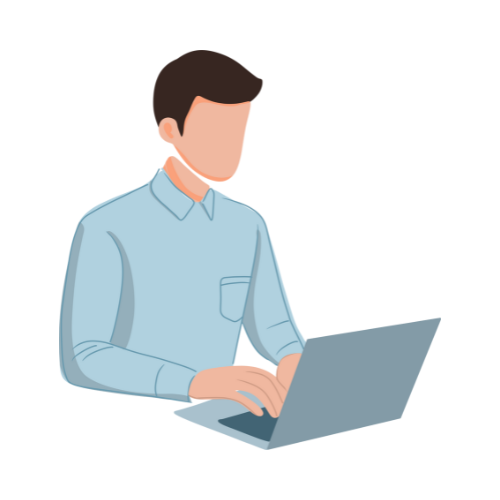 man with laptop